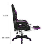 Hoxton Room Maximus LED Gaming Massage Office Chair with Footrest