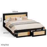 Hoxton Room Jerry Rattan Platform Bed