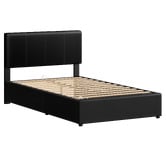 Hoxton Room Black Hudson Faux Leather Gas Lift Storage Bed