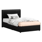 Hoxton Room Black Hudson Faux Leather Gas Lift Storage Bed