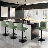 Hoxton Room Recca Boucle Adjustable Bar Stools