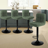 Hoxton Room Recca Boucle Adjustable Bar Stools