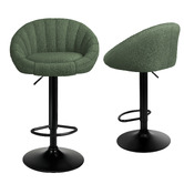 Hoxton Room Raina Boucle Adjustable Bar Stools