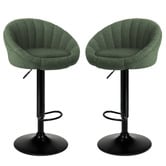 Hoxton Room Raina Boucle Adjustable Bar Stools
