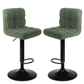 Hoxton Room Recca Boucle Adjustable Bar Stools