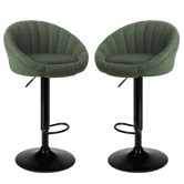 Hoxton Room Raina Boucle Adjustable Bar Stools