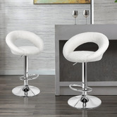 Hoxton Room Rose Boucle Adjustable Bar Stools