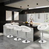 Hoxton Room Rose Boucle Adjustable Bar Stools