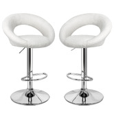 Hoxton Room Rose Boucle Adjustable Bar Stools