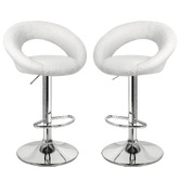 Hoxton Room Rose Boucle Adjustable Bar Stools
