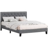Hoxton Room Grey Vernon Upholstered Bed Frame