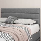 Hoxton Room Grey Alpine Upholstered Gas Lift Storage Bed with LED