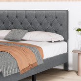 Hoxton Room Grey Vernon Upholstered Bed Frame