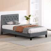 Hoxton Room Grey Vernon Upholstered Bed Frame