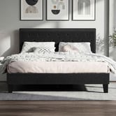Hoxton Room Charcoal Vernon Upholstered Bed Frame