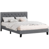 Hoxton Room Grey Vernon Upholstered Bed Frame