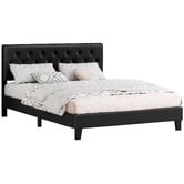 Hoxton Room Black Vernon Faux Leather Bed Frame