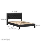 Hoxton Room Charcoal Vernon Upholstered Bed Frame