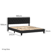 Hoxton Room Charcoal Vernon Upholstered Bed Frame