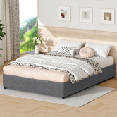 Hoxton Room Tiago Linen-Look Gas Lift Bed Base