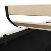 Hoxton Room White Alpine Boucle Gas Lift Storage Bed with LED