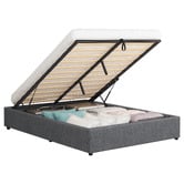 Hoxton Room Tiago Linen-Look Gas Lift Bed Base