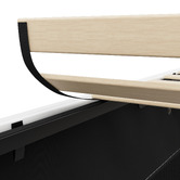 Hoxton Room White Alpine PU Leather Gas Lift Storage Bed with LED