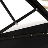 Hoxton Room White Alpine Boucle Gas Lift Storage Bed with LED