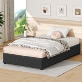 Hoxton Room Tiago Linen-Look Gas Lift Bed Base