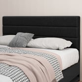 Hoxton Room Black Alpine Upholstered Gas Lift Storage Bed with LED
