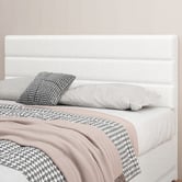 Hoxton Room White Alpine Boucle Gas Lift Storage Bed with LED