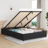 Hoxton Room Tiago Linen-Look Gas Lift Bed Base