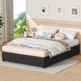 Hoxton Room Tiago Linen-Look Gas Lift Bed Base