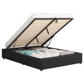 Hoxton Room Tiago Linen-Look Gas Lift Bed Base