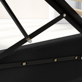 Hoxton Room Charcoal Michel Gas Lift Storage Bed Frame with LED