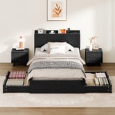 Hoxton Room Camilla Bed Frame with Charging Station &amp; Drawers