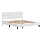 Hoxton Room White Cassandra Faux Leather Bed Frame