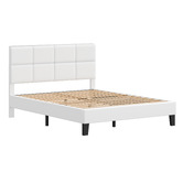 Hoxton Room White Cassandra Faux Leather Bed Frame