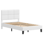 Hoxton Room White Cassandra Faux Leather Bed Frame