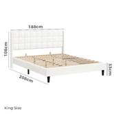 Hoxton Room White Zadie Boucle Bed