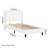 Hoxton Room White Zadie Boucle Bed