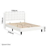 Hoxton Room White Zadie Boucle Bed