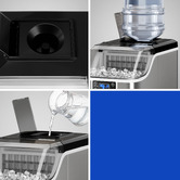 Hoxton Room Silver 3.7L Stainless Steel Ice Maker with Timer
