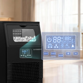Hoxton Room Black 1.2L Stainless Steel Ice Maker with Timer
