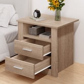 Hoxton Room Manchester 2 Drawer Bedside Table