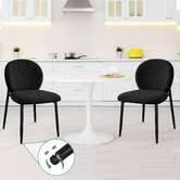 Hoxton Room Dorado Teddy Velvet Dining Chairs