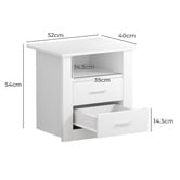 Hoxton Room Manchester 2 Drawer Bedside Table