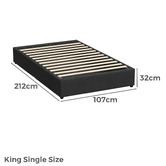 Hoxton Room Tiago Linen-Look Gas Lift Bed Base