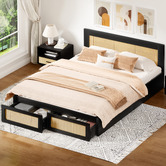 Hoxton Room Jerry Rattan Platform Bed