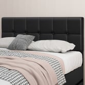 Hoxton Room Black Sylvie Faux Leather Gas Lift Storage Bed Frame with LED